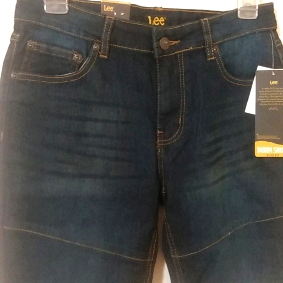 LEE BOY'S SLIM FIT COMFORT STRETCH DENIM SHORTS SIZE 16 NWT - Picture 2 of 10